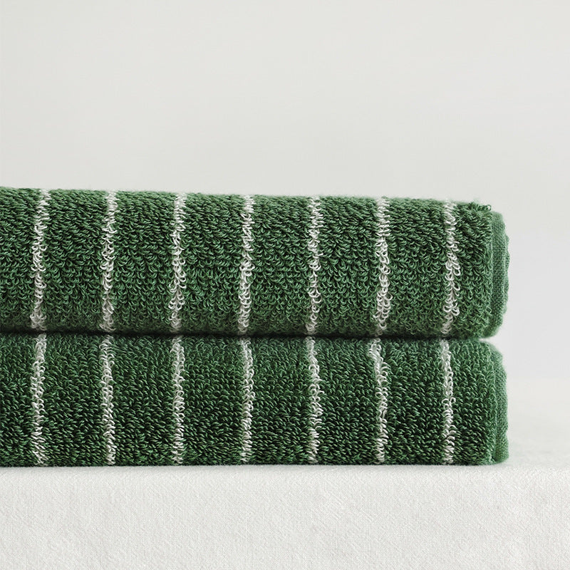 HKM-925779 Parent-Child Long-Staple Cotton Yarn-Dyed Rhombus and Striped Towels Set