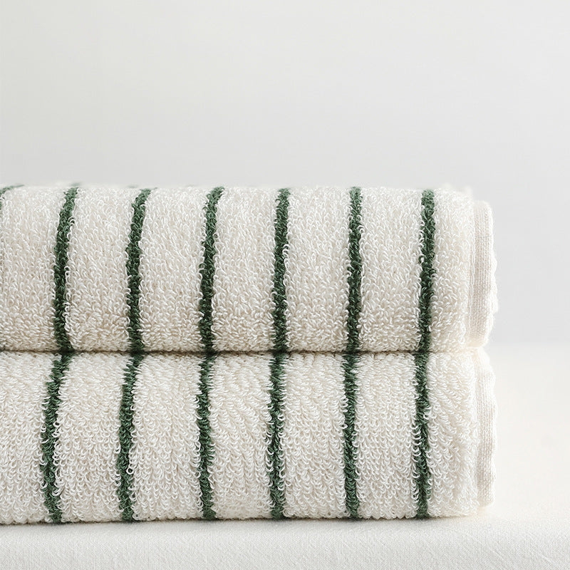 HKM-925779 Parent-Child Long-Staple Cotton Yarn-Dyed Rhombus and Striped Towels Set