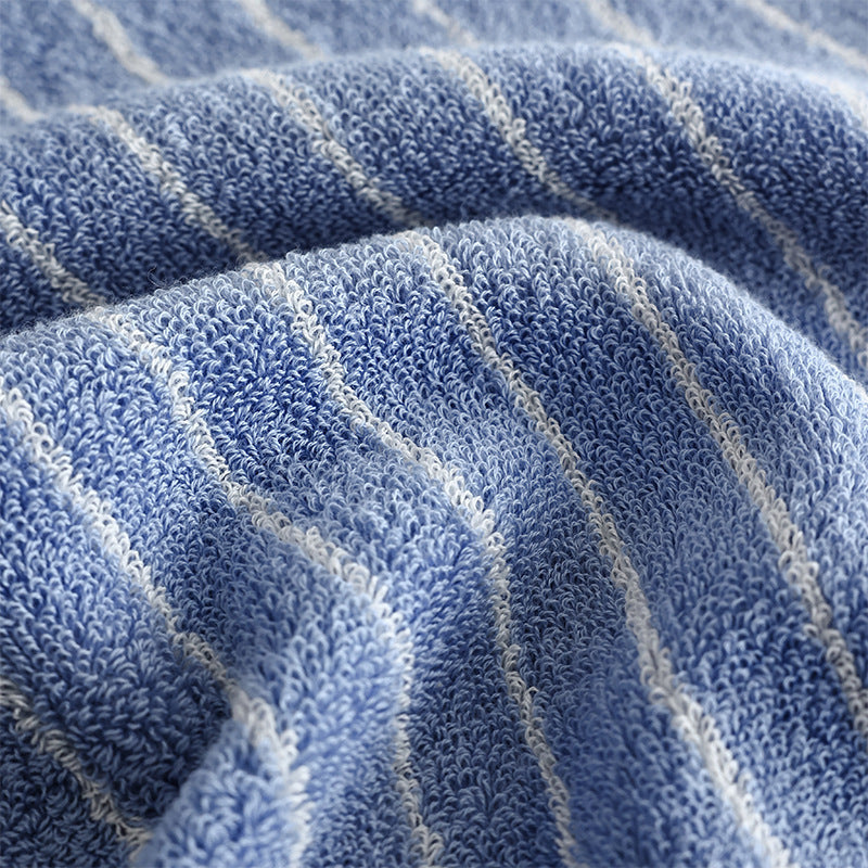 HKM-925779 Parent-Child Long-Staple Cotton Yarn-Dyed Rhombus and Striped Towels Set
