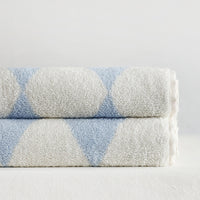 HKM-925779 Parent-Child Long-Staple Cotton Yarn-Dyed Rhombus and Striped Towels Set