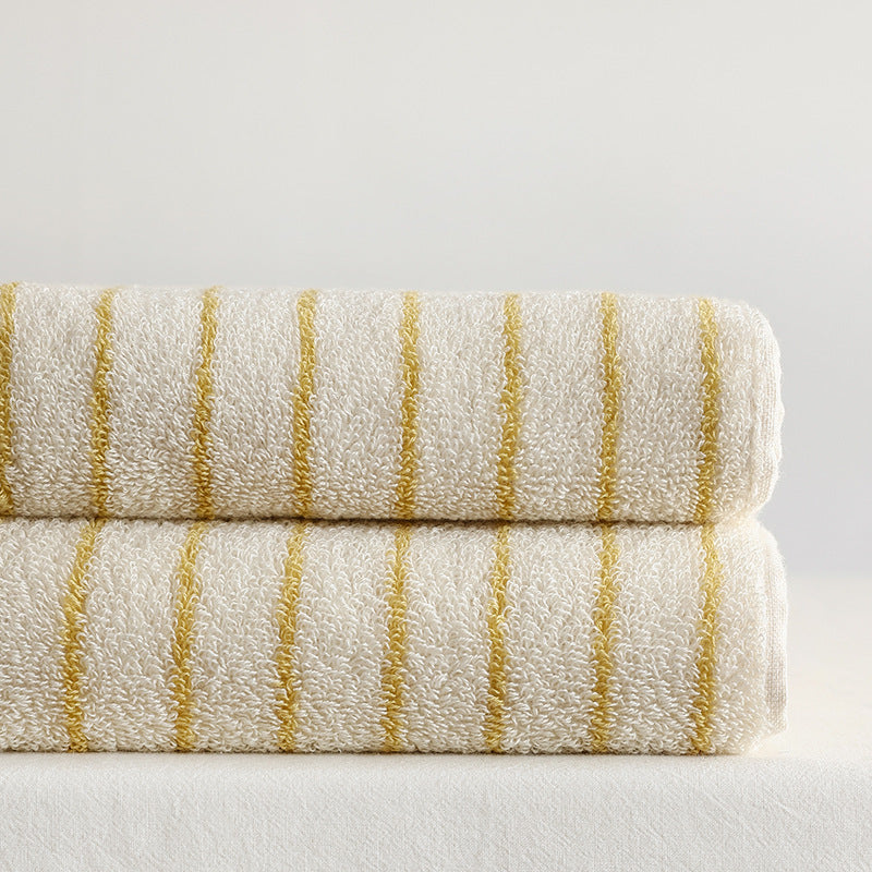 HKM-925779 Parent-Child Long-Staple Cotton Yarn-Dyed Rhombus and Striped Towels Set