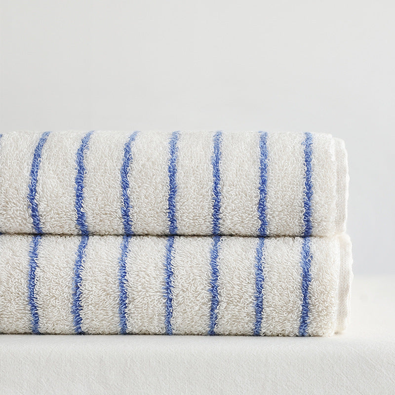 HKM-925779 Parent-Child Long-Staple Cotton Yarn-Dyed Rhombus and Striped Towels Set