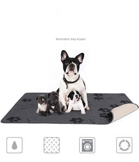 HKM-925907 Extra Large Washable Pet Dog Pads for Training and Environmental Protection - 135x100CM, Gray and Beige Options