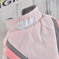 HKM-925971 Reflective Strip Stitching Jacket for Dogs – Casual Two-Legged Clothing in Pink, Purple, and Blue, Sizes S to XXL