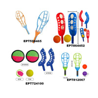 HKM-926163 Kids Lacrosse Toss and Catch Racket Set - Outdoor Plastic Paddle Game for Ages 2-4