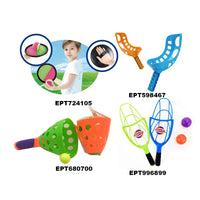 HKM-926163 Kids Lacrosse Toss and Catch Racket Set - Outdoor Plastic Paddle Game for Ages 2-4