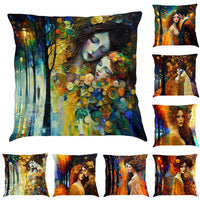 HKM-926163 Ocean-Inspired Cotton and Linen Cushion Cover in Multiple Colors - 45x45 cm