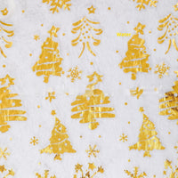 HKM-926163 Plush Christmas Tree Group Mat - Snowflake Star Design, Available in Various Sizes