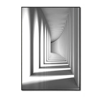 HKM-926355 Black and White Modern Architecture Canvas Art Print
