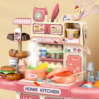 HKM-926355 Children's Mini Kitchen Play Set with Light - Pretend Cooking Table Toy for Ages 2 to 14