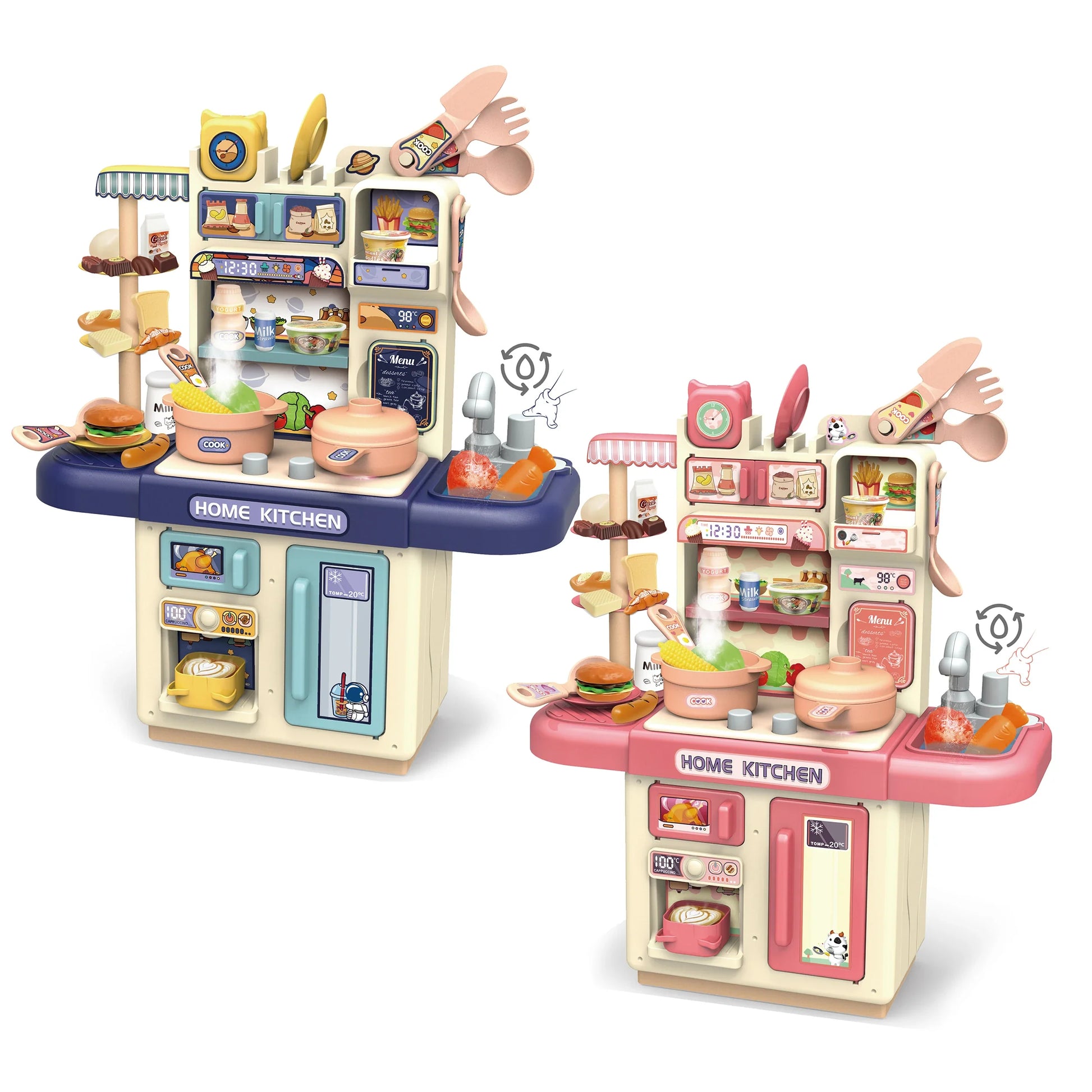 Children's Mini Kitchen Play Set with Light - Pretend Cooking Table Toy for Ages 2 to 14