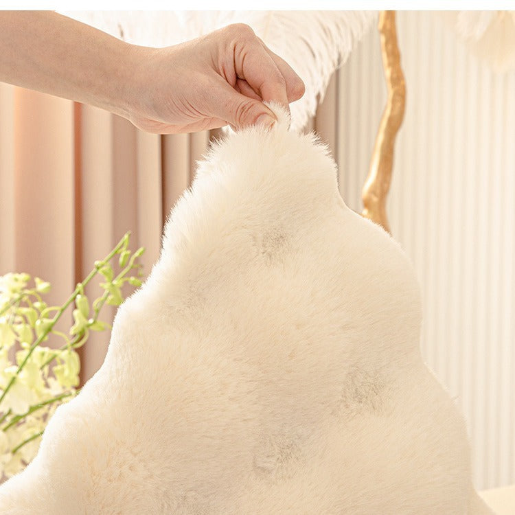 HKM-926355 Nordic Style Thickened Plush Sofa Cushion in Bubble Rabbit Fur - Various Sizes & Colors Available