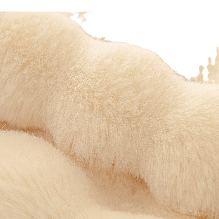 HKM-926355 Nordic Style Thickened Plush Sofa Cushion in Bubble Rabbit Fur - Various Sizes & Colors Available