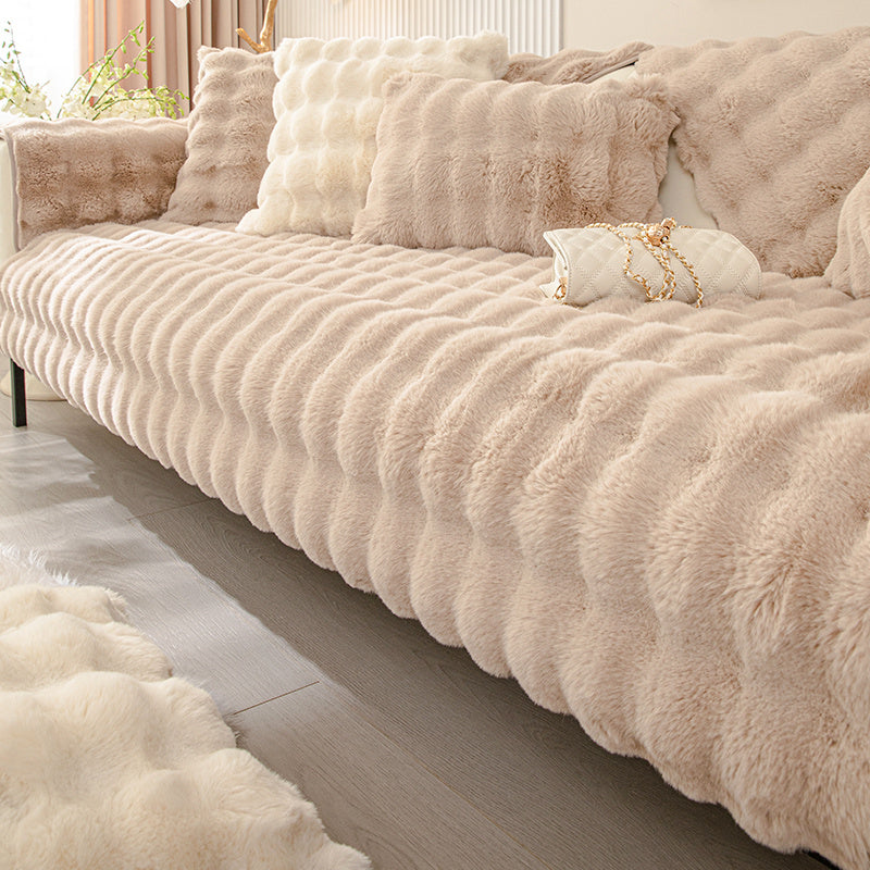 HKM-926355 Nordic Style Thickened Plush Sofa Cushion in Bubble Rabbit Fur - Various Sizes & Colors Available