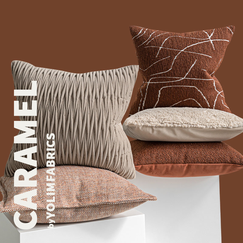HKM-926483 Geometric Pattern Square Pillow Cover for Living Room Decor