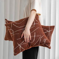 HKM-926483 Geometric Pattern Square Pillow Cover for Living Room Decor