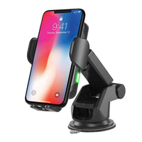 HKM-926547 10W Fast Wireless Car Charger – Grey, ABS Material, 2A Output, Single USB Interface
