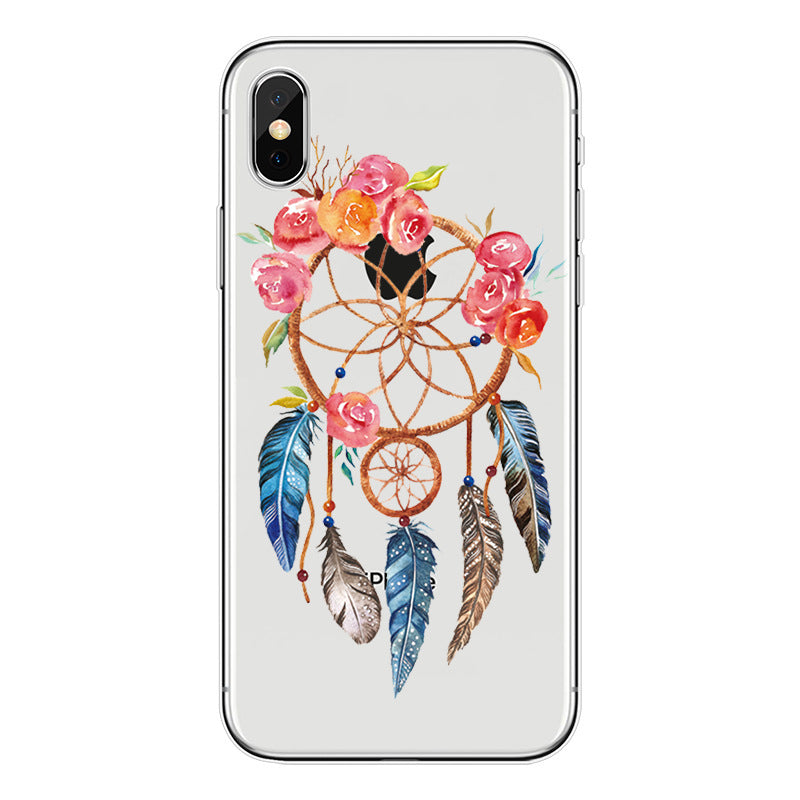 HKM-926611 Dream Catcher TPU Back Cover Case for Apple, OPPO, Huawei, OnePlus, Meizu, Vivo, Samsung, Xiaomi