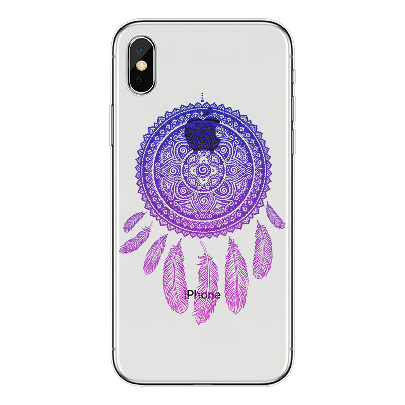 HKM-926611 Dream Catcher TPU Back Cover Case for Apple, OPPO, Huawei, OnePlus, Meizu, Vivo, Samsung, Xiaomi