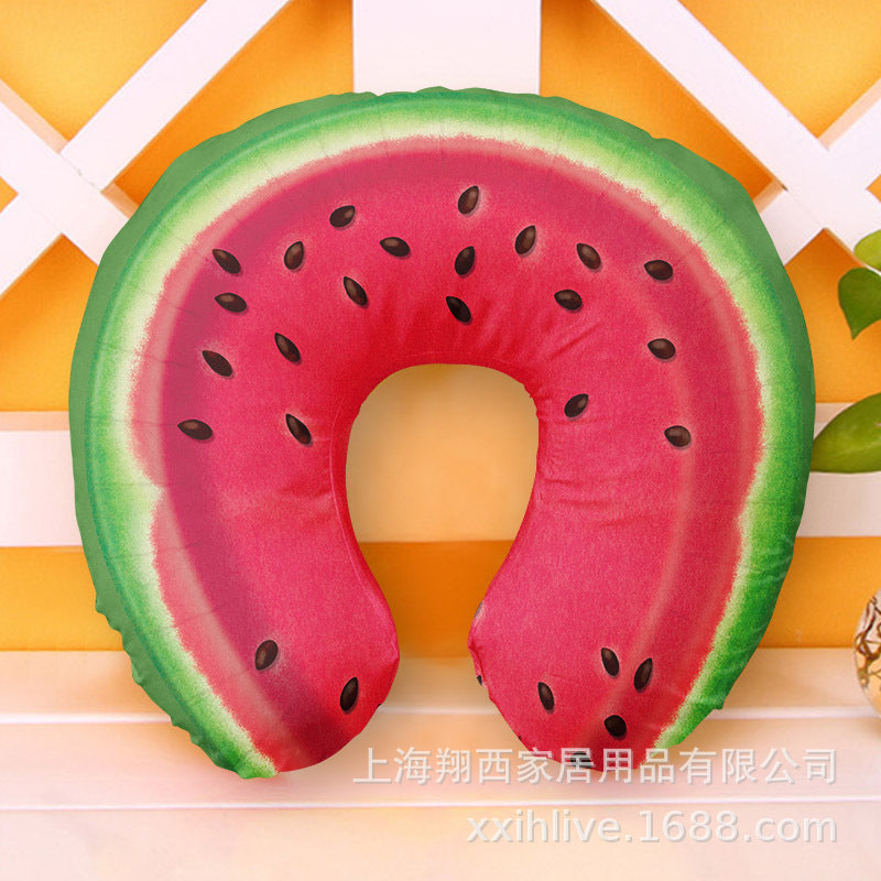 HKM-926803 U-Shape Neck Pillow for Travel - Cute Designs: Donut, Corgi, Watermelon, Panda, Rainbow