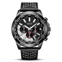 HKM-926867 Men's Multi-Function Big Dial Sports Watch with Waterproof Feature and World Time Display