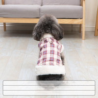 HKM-927123 Soft and Warm Cotton Dog Coat for All Seasons in Blue and Red