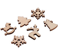 HKM-927123 Wood Chips for Christmas Decoration - 1000 Pieces, Plywood Openwork Patterns of Fish, Insects, Birds, and Beasts