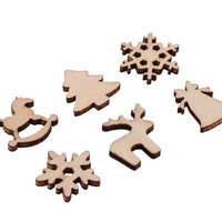 HKM-927123 Wood Chips for Christmas Decoration - 1000 Pieces, Plywood Openwork Patterns of Fish, Insects, Birds, and Beasts