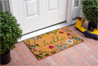 HKM-927187 Floral Entry Mat for Dust Control – Machine Washable Polyester Fiber – Decorative Designs in Various Sizes
