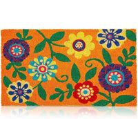 HKM-927187 Floral Entry Mat for Dust Control – Machine Washable Polyester Fiber – Decorative Designs in Various Sizes