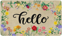HKM-927187 Floral Entry Mat for Dust Control – Machine Washable Polyester Fiber – Decorative Designs in Various Sizes