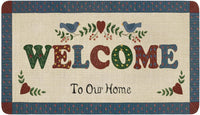 HKM-927187 Floral Entry Mat for Dust Control – Machine Washable Polyester Fiber – Decorative Designs in Various Sizes