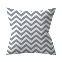 HKM-927187 Gray Geometric Abstraction Polyester Pillow Cover - European Style 45x45cm