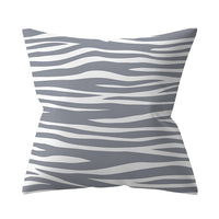 HKM-927187 Gray Geometric Abstraction Polyester Pillow Cover - European Style 45x45cm