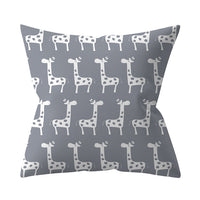 HKM-927187 Gray Geometric Abstraction Polyester Pillow Cover - European Style 45x45cm
