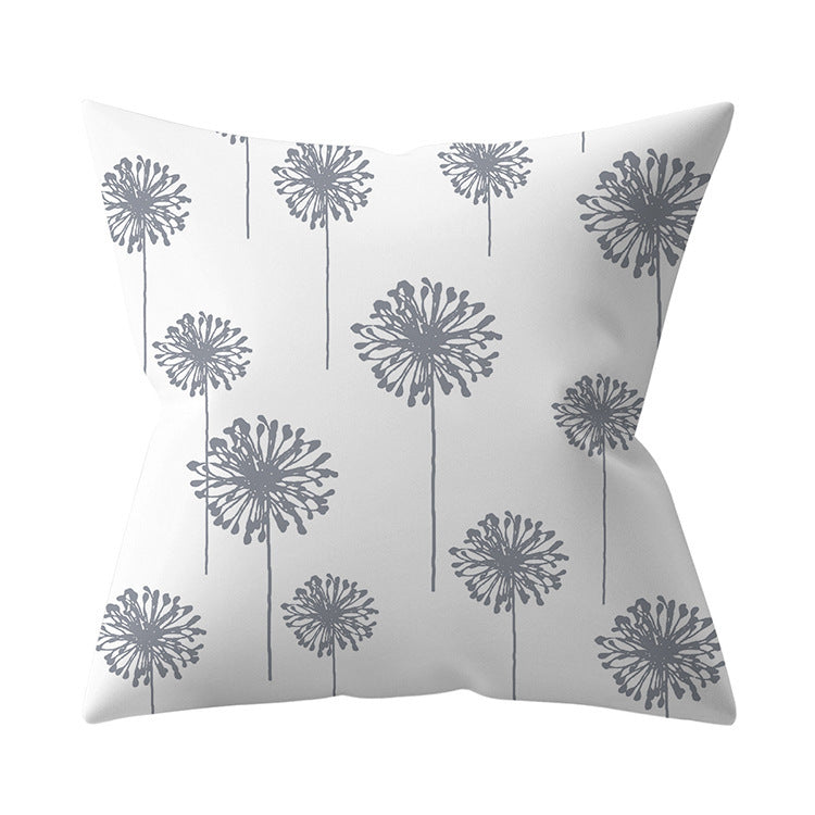 KTX-927187 Gray Geometric Abstraction Polyester Pillow Cover - European Style 45x45cm