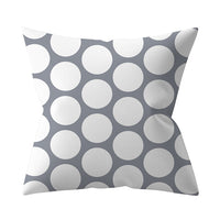 HKM-927187 Gray Geometric Abstraction Polyester Pillow Cover - European Style 45x45cm