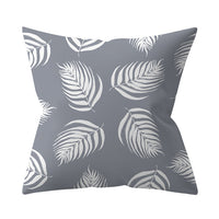 HKM-927187 Gray Geometric Abstraction Polyester Pillow Cover - European Style 45x45cm
