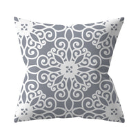 HKM-927187 Gray Geometric Abstraction Polyester Pillow Cover - European Style 45x45cm