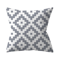 HKM-927187 Gray Geometric Abstraction Polyester Pillow Cover - European Style 45x45cm