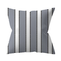 HKM-927187 Gray Geometric Abstraction Polyester Pillow Cover - European Style 45x45cm