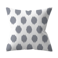 HKM-927187 Gray Geometric Abstraction Polyester Pillow Cover - European Style 45x45cm