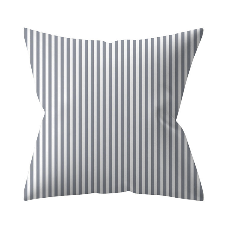 KTX-927187 Gray Geometric Abstraction Polyester Pillow Cover - European Style 45x45cm