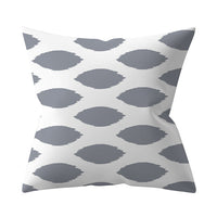 HKM-927187 Gray Geometric Abstraction Polyester Pillow Cover - European Style 45x45cm