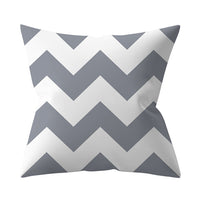 HKM-927187 Gray Geometric Abstraction Polyester Pillow Cover - European Style 45x45cm