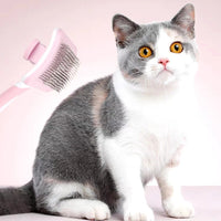 HKM-927187 Self-Cleaning Slicker Brush for Dogs and Cats - Effortless Grooming Tool with One-Click Hair Removal