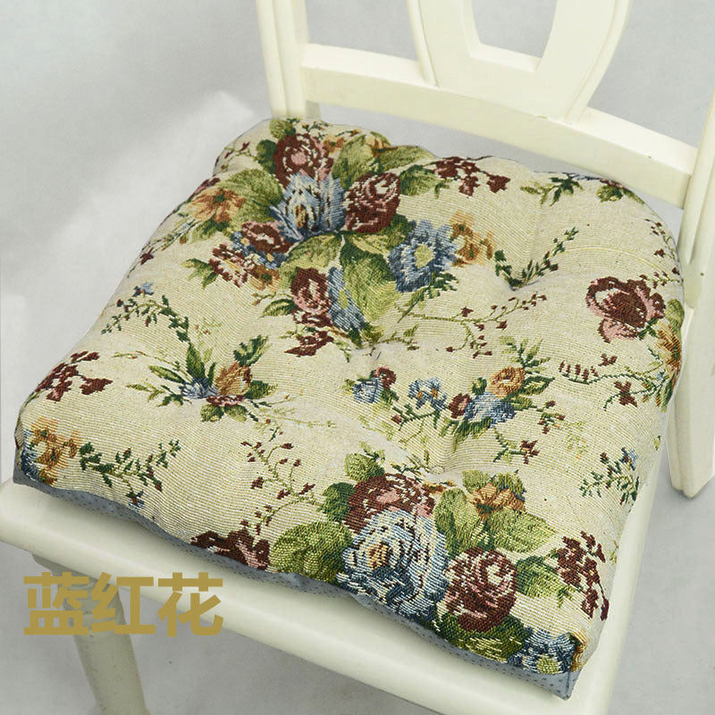 HKM-927315 American Style Jacquard Cushion with Geometric and Floral Design, 42x42CM