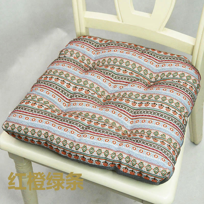 HKM-927315 American Style Jacquard Cushion with Geometric and Floral Design, 42x42CM