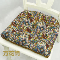 HKM-927315 American Style Jacquard Cushion with Geometric and Floral Design, 42x42CM