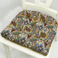HKM-927315 American Style Jacquard Cushion with Geometric and Floral Design, 42x42CM